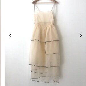 Kamperett Laurence Midi Dress - Ivory/Black - Large